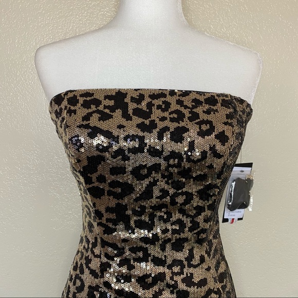 Guess by Marciano Gold/Black Leopard Lust Dress S - Picture 4 of 12